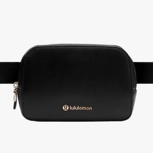 Black/Gold Lululemon Leather Alternative Belt Bag